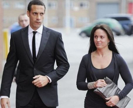 Rebecca Ellison with her husband Rio Ferdinand.